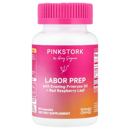 Pink Stork, Labour Prep, 60 Capsules