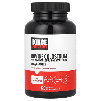 Force Factor Bovine Colostrum Immunoglobulin & Lactoferrin 500 mg 120 Capsules