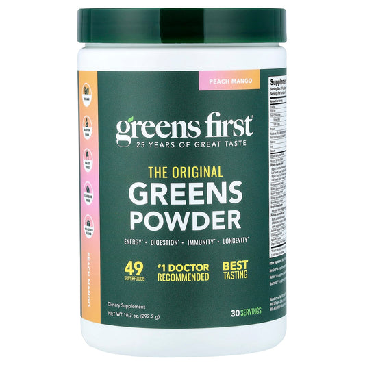 Greens First, Greens Powder, Peach Mango, 10.3 oz (292.2 g)