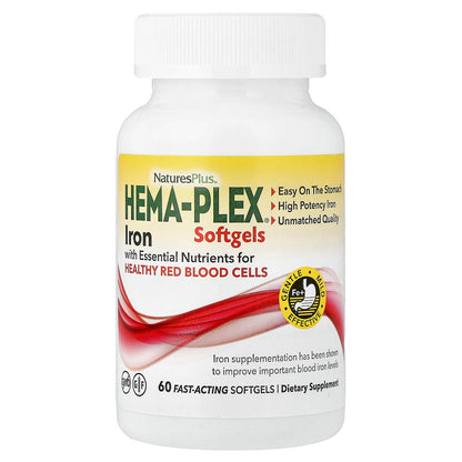 Nature's Plus, Hema-Plex, 60 Fast-Acting Softgels