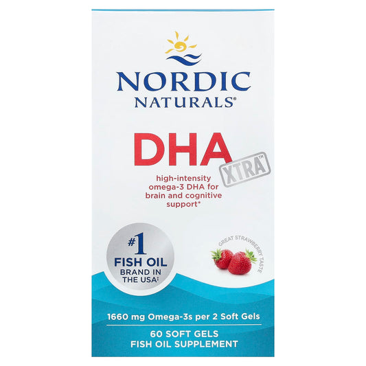 Nordic Naturals, DHA Xtra, Strawberry, 60 Soft Gels