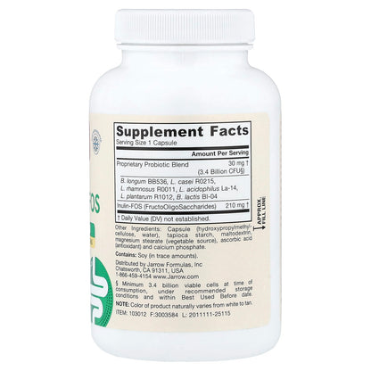 Jarrow Formulas, Jarro-Dophilus + FOS, 3.4 Billion, 200 Capsules