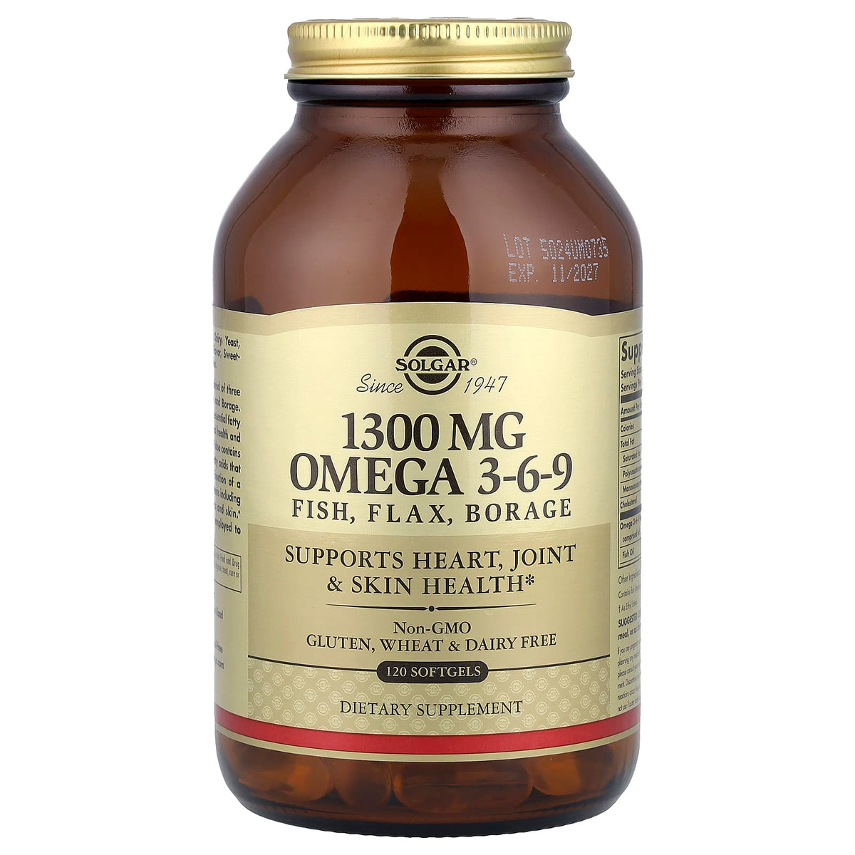 Solgar, Omega 3-6-9, 1,300 mg, 120 Softgels