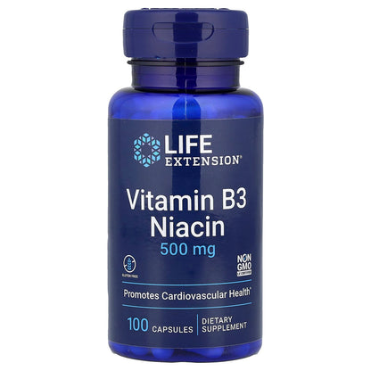 Life Extension Vitamin B3 Niacin 500 mg 100 Caps