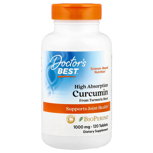 Doctor's Best, High Absorption Curcumin, 500 mg, 120 Capsules