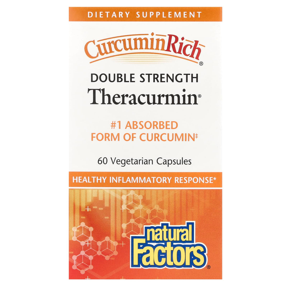 Natural Factors, CurcuminRich, Double Strength Theracurmin, 60 Vegetarian Caps