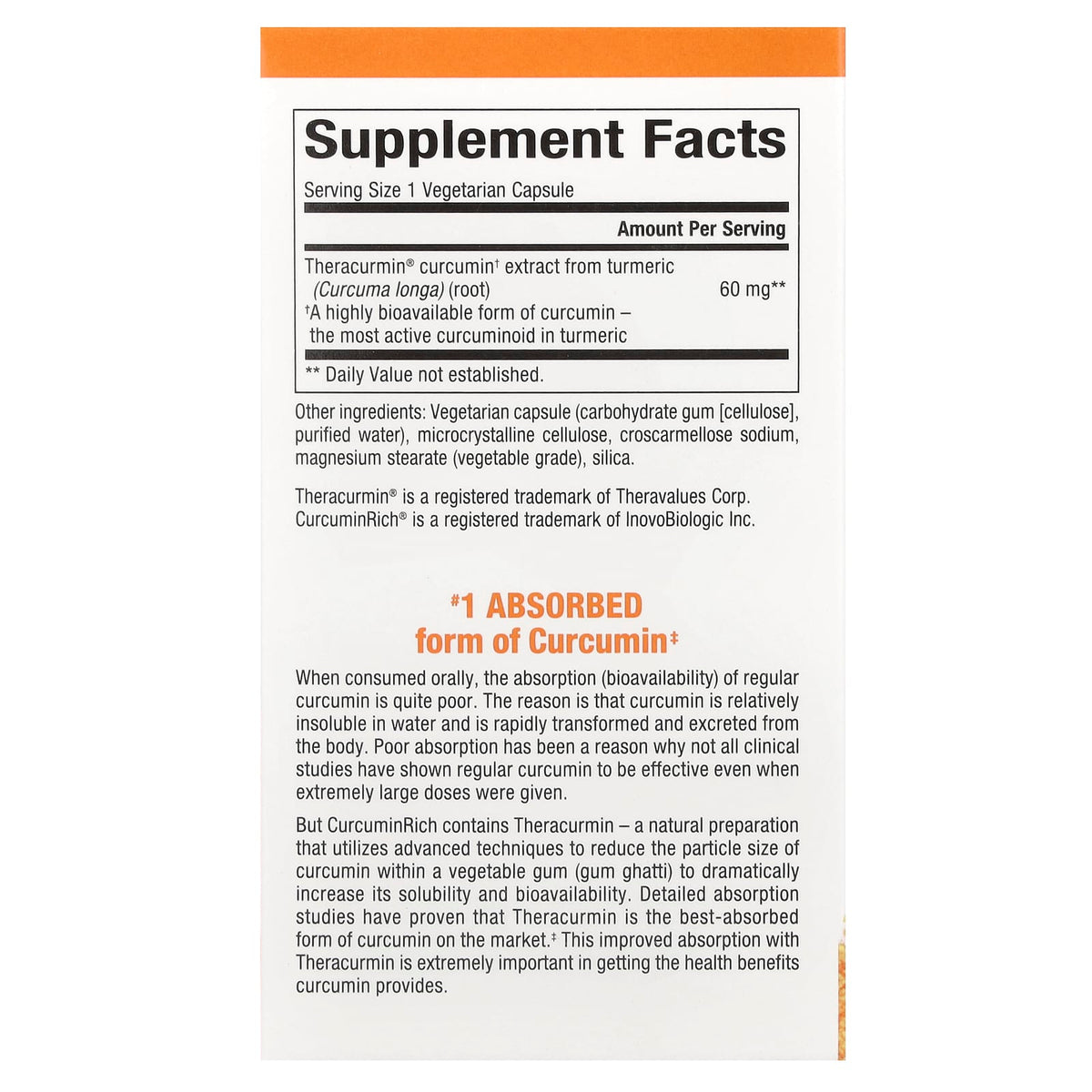 Natural Factors, CurcuminRich, Double Strength Theracurmin, 60 Vegetarian Caps