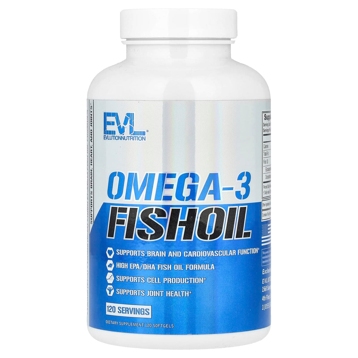 EVLution Nutrition, Omega-3 Fish Oil, 120 Softgels
