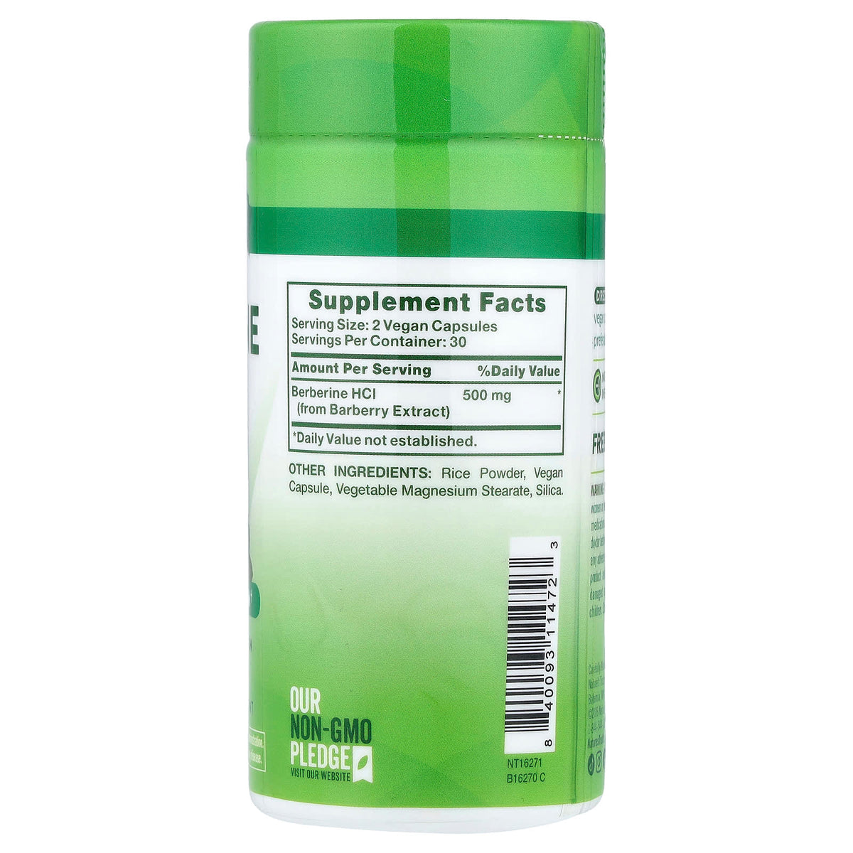 Nature's Truth Berberine HCl 250 mg 60 Caps