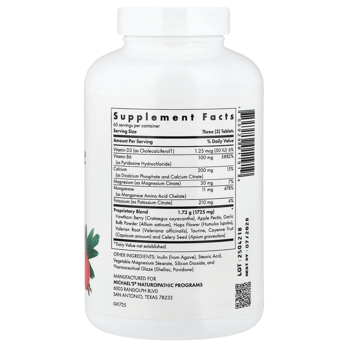 Michael's Naturopathic, Blood Pressure Factors, 180 Vegetarian Tablets