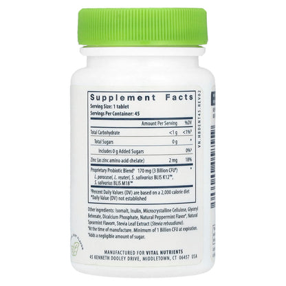 Vital Nutrients Hyperbiotics Pro-Dental 45 Vegan Chewable Tabs