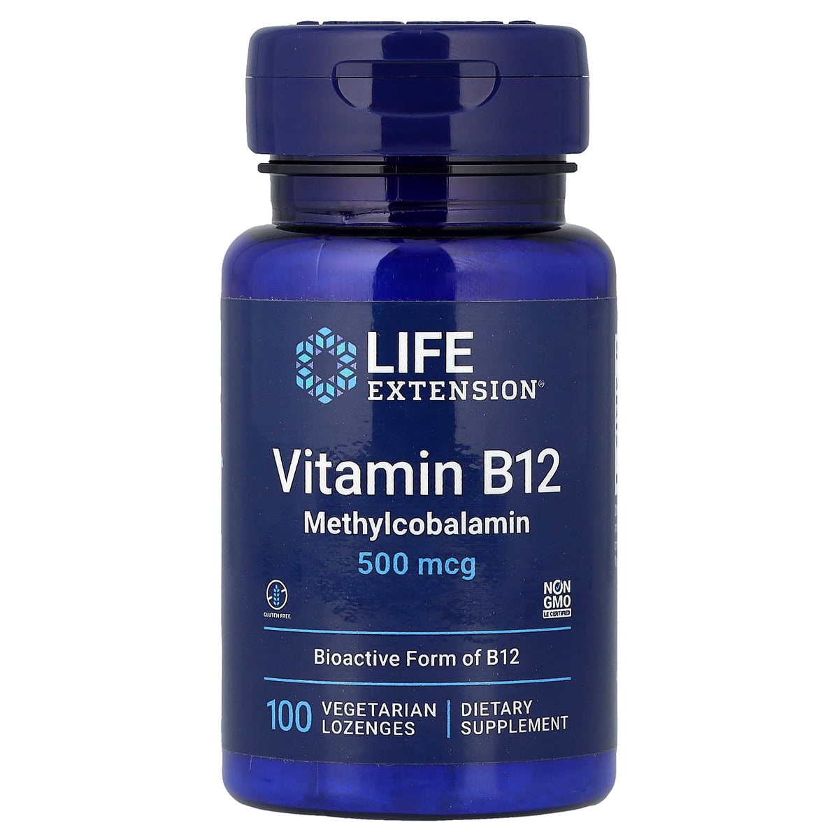 Life Extension Vitamin B12, Methylcobalamin 500 mcg 100 Pastilles