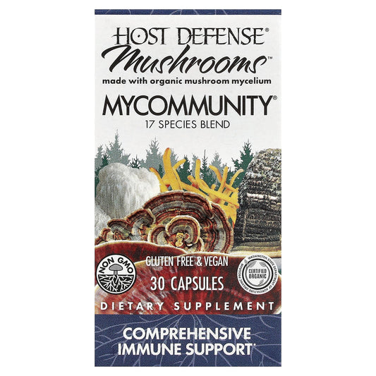 Host Defense, Mushrooms, MyCommunity, 30 Capsules