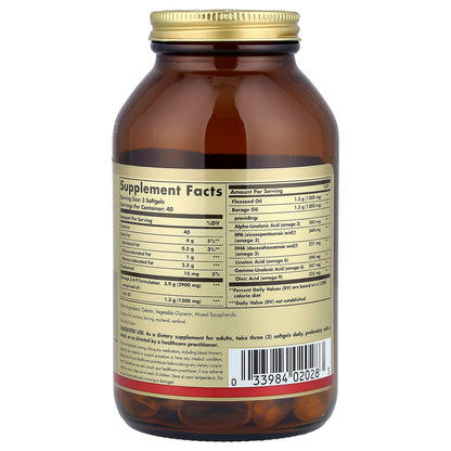 Solgar, Omega 3-6-9, 1,300 mg, 120 Softgels