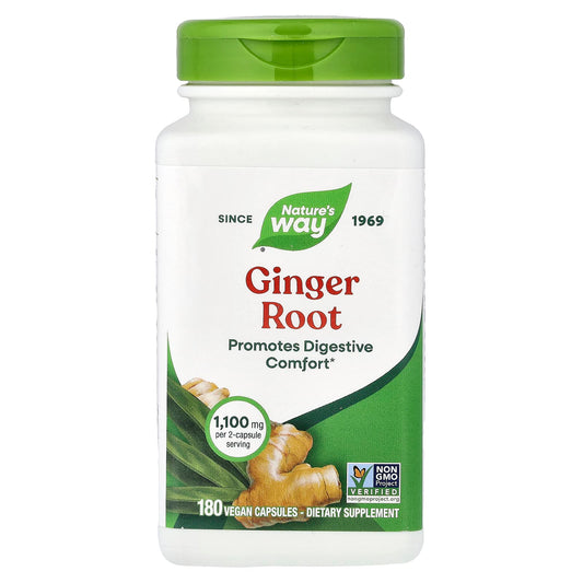 Nature's Way, Ginger Root, 1,100 mg, 180 Vegan Capsules