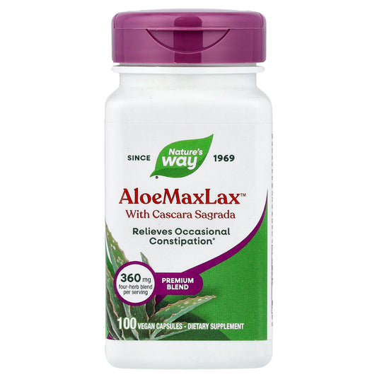 Nature's Way, AloeMaxLax™ with Cascara Sagrada, 100 Vegan Capsules