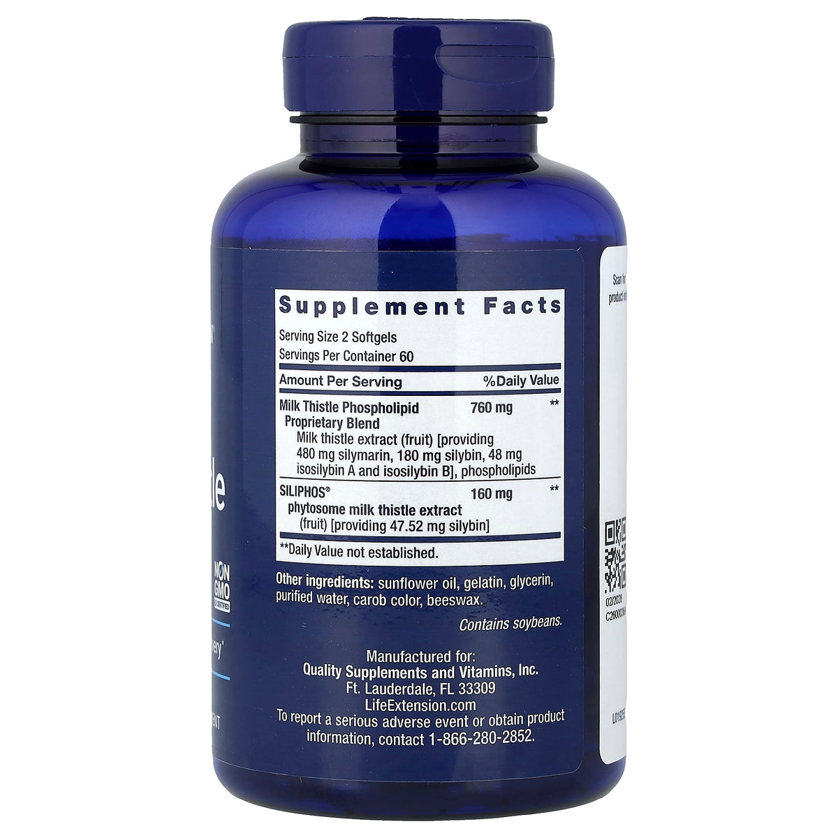 Life Extension Milk Thistle 120 Softgels