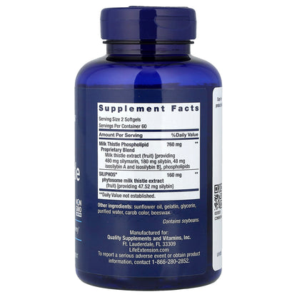 Life Extension Milk Thistle 120 Softgels