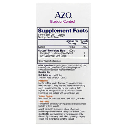 AZO, Bladder Control, 72 Capsules