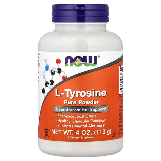 NOW Foods, L-Tyrosine Pure Powder, 4 oz (113 g)