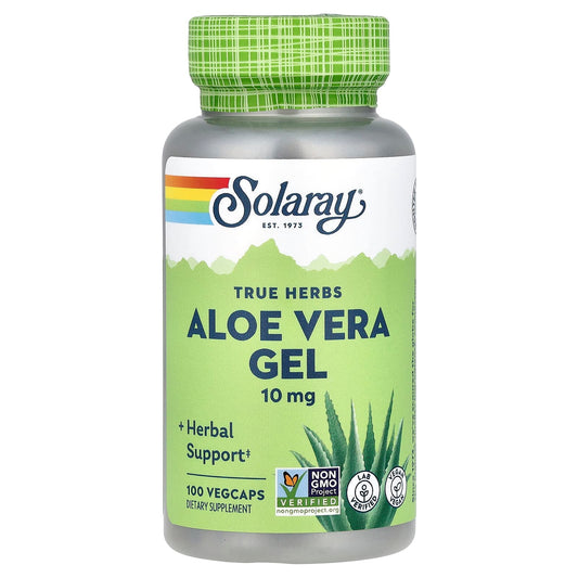 Solaray, True Herbs, Aloe Vera Gel, 10 mg, 100 VegCaps