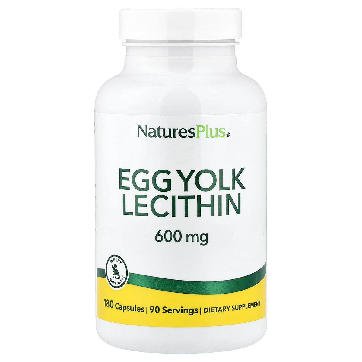 Nature's Plus, Egg Yolk Lecithin, 300 mg, 180 Vegetarian Capsules