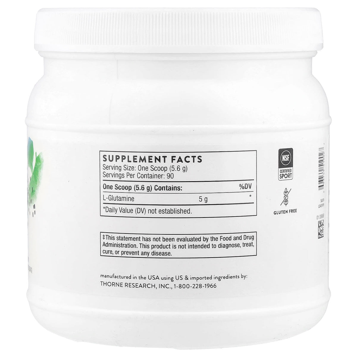Thorne L-Glutamine 504 g (17.8 oz)