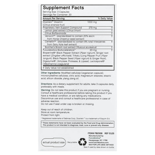 FutureBiotics, VeinFactors, Varicose Vein Complex, 90 Vegetarian Capsules