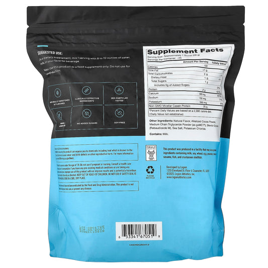 Legion Athletics Casein+, Casein Protein Powder, Dutch 1.56 lbs (710 g)