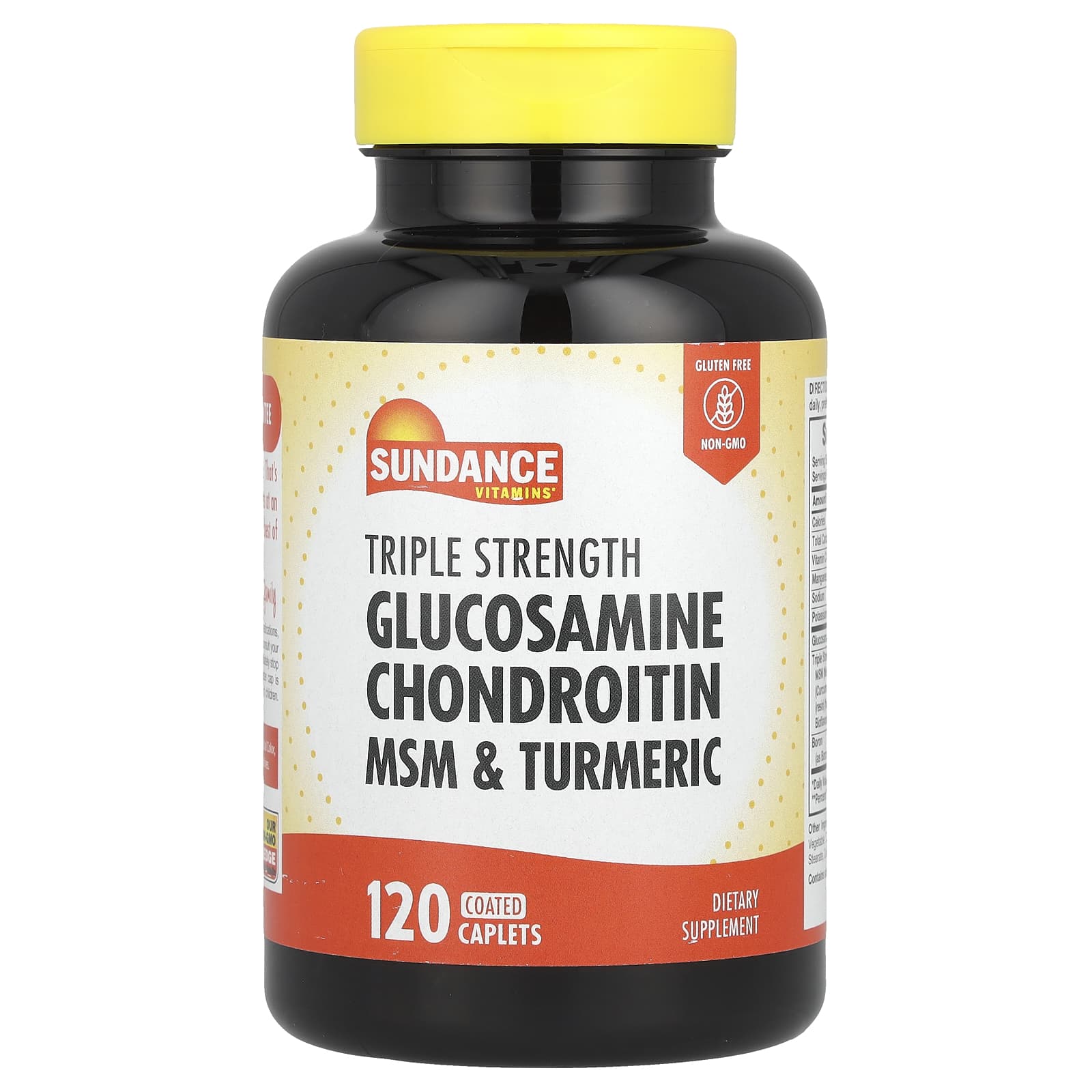 Sundance Vitamins, Triple Strength Glucosamine Chondroitin MSM & Turmeric, 120 Coated Tablets