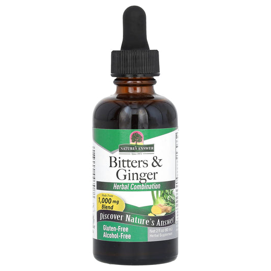 Nature's Answer, Bitters & Ginger, Alcohol-Free, 1,000 mg, 2 fl oz (60 ml)